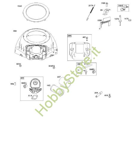 A - Scatola filtro aria, filtro aria B&S - 44 €¦ 44N677-0017-B1 brand Stihl